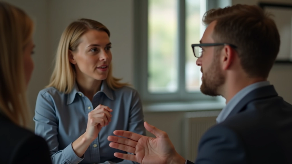 Twee mensen in gesprek, één luistert actief, ontspannen lichaamshouding, rustige omgeving